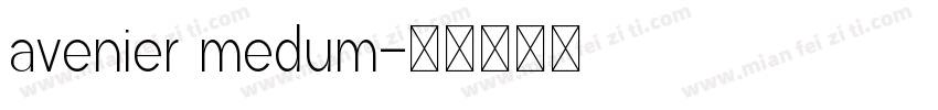avenier medum字体转换
